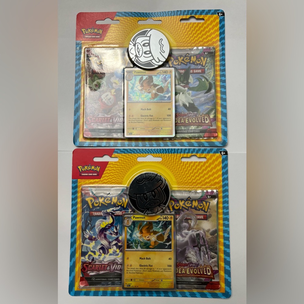 Pokemon Scarlet & Violet + Paldea Evolved Blister Pack Pawmot x 2